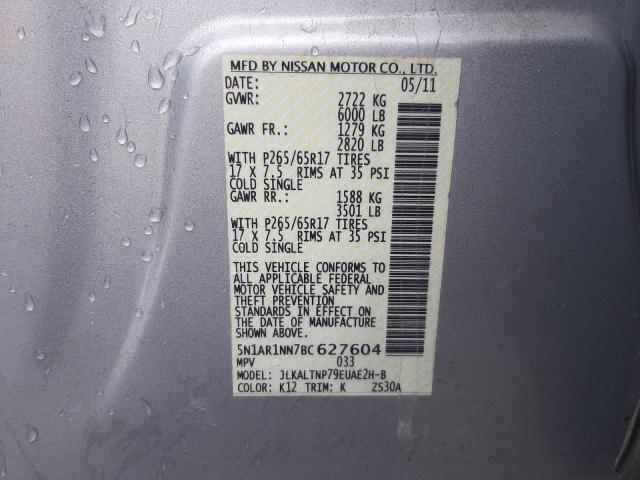 Photo 9 VIN: 5N1AR1NN7BC627604 - NISSAN PATHFINDER 