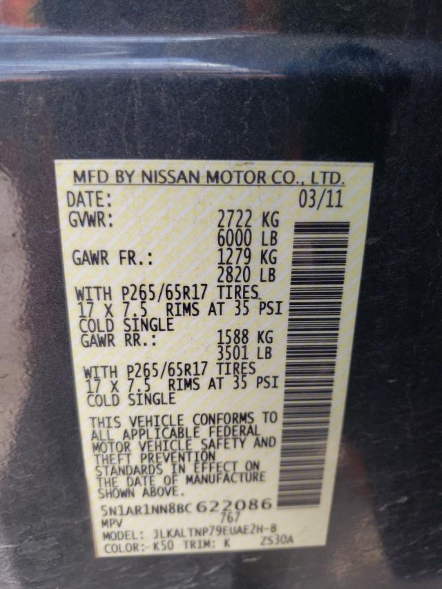 Photo 9 VIN: 5N1AR1NN8BC622086 - NISSAN PATHFINDER 