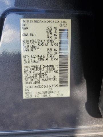 Photo 11 VIN: 5N1AR1NN8CC636359 - NISSAN PATHFINDER 