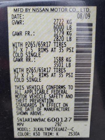 Photo 12 VIN: 5N1AR1NN9AC600127 - NISSAN PATHFINDER 