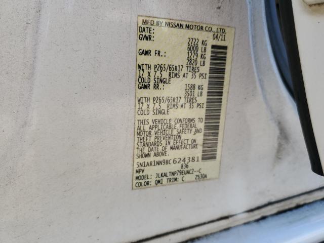 Photo 12 VIN: 5N1AR1NN9BC624381 - NISSAN PATHFINDER 