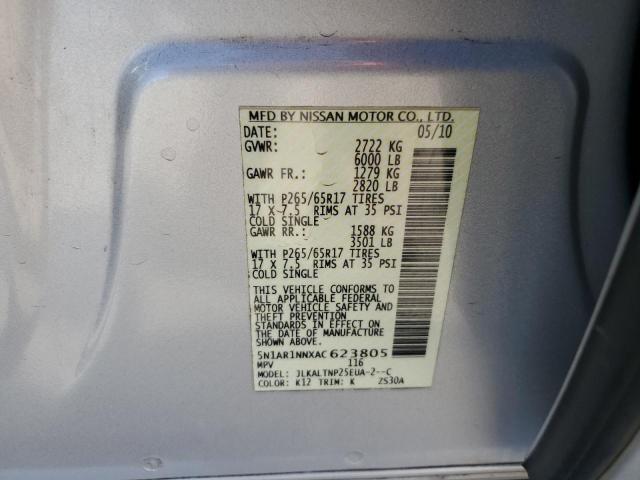 Photo 12 VIN: 5N1AR1NNXAC623805 - NISSAN PATHFINDER 