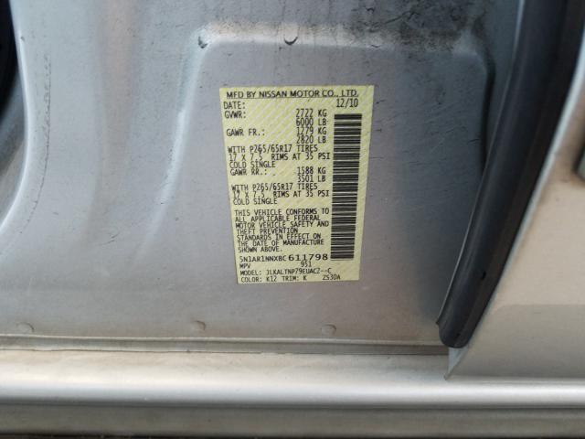 Photo 9 VIN: 5N1AR1NNXBC611798 - NISSAN PATHFINDER 