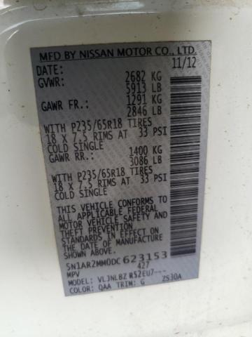 Photo 9 VIN: 5N1AR2MM0DC623153 - NISSAN PATHFINDER 