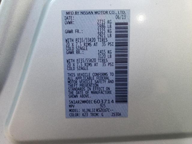 Photo 12 VIN: 5N1AR2MM0EC603714 - NISSAN PATHFINDER 