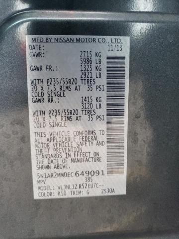 Photo 12 VIN: 5N1AR2MM0EC649091 - NISSAN PATHFINDER 