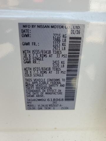 Photo 12 VIN: 5N1AR2MM0GC618068 - NISSAN PATHFINDER 