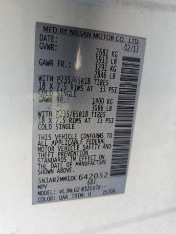 Photo 12 VIN: 5N1AR2MM1DC642052 - NISSAN PATHFINDER 