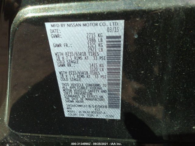 Photo 8 VIN: 5N1AR2MM1FC656908 - NISSAN PATHFINDER 