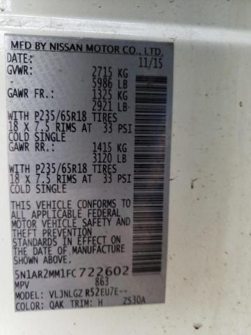 Photo 12 VIN: 5N1AR2MM1FC722602 - NISSAN PATHFINDER 