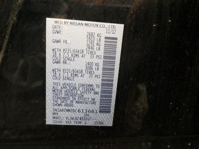 Photo 9 VIN: 5N1AR2MM2DC613661 - NISSAN PATHFINDER 