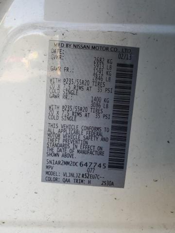 Photo 12 VIN: 5N1AR2MM2DC647745 - NISSAN PATHFINDER 