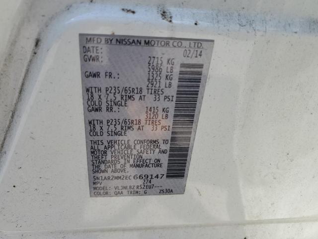 Photo 12 VIN: 5N1AR2MM2EC669147 - NISSAN PATHFINDER 