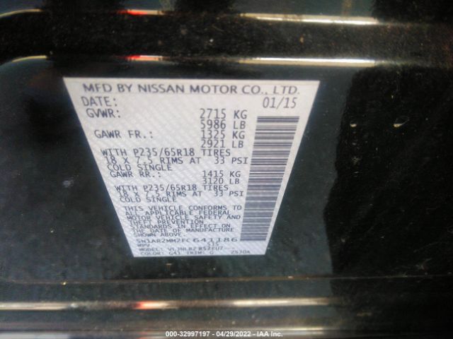 Photo 8 VIN: 5N1AR2MM2FC641186 - NISSAN PATHFINDER 