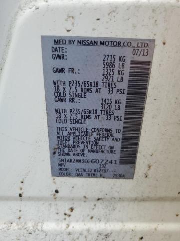 Photo 12 VIN: 5N1AR2MM3EC607241 - NISSAN PATHFINDER 