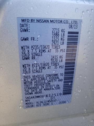 Photo 12 VIN: 5N1AR2MM3EC612519 - NISSAN PATHFINDER 