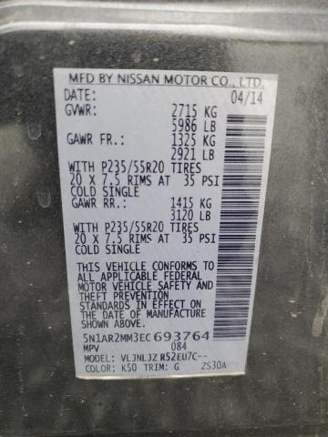 Photo 12 VIN: 5N1AR2MM3EC693764 - NISSAN PATHFINDER 