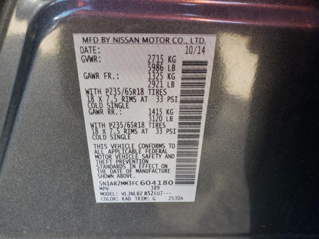 Photo 12 VIN: 5N1AR2MM3FC604180 - NISSAN PATHFINDER 