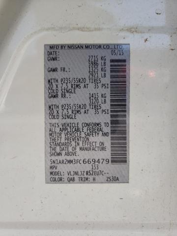 Photo 9 VIN: 5N1AR2MM3FC669479 - NISSAN PATHFINDER 