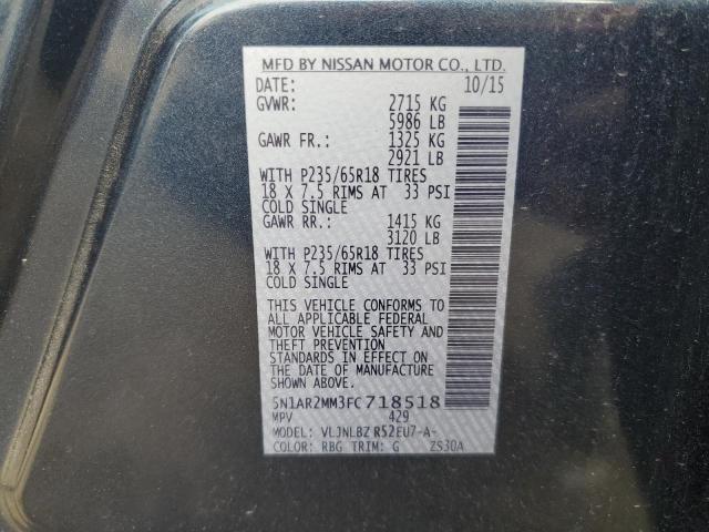 Photo 12 VIN: 5N1AR2MM3FC718518 - NISSAN PATHFINDER 