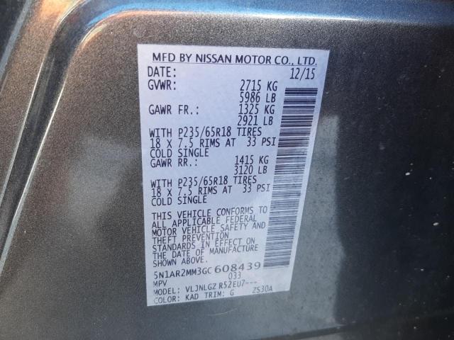 Photo 12 VIN: 5N1AR2MM3GC608439 - NISSAN PATHFINDER 