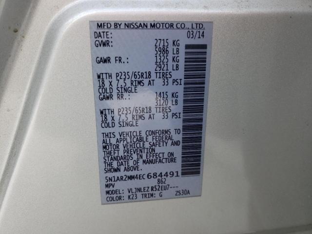 Photo 12 VIN: 5N1AR2MM4EC684491 - NISSAN PATHFINDER 