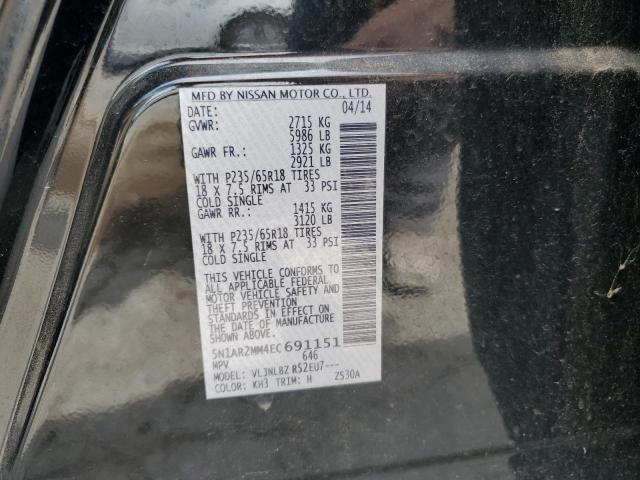 Photo 12 VIN: 5N1AR2MM4EC691151 - NISSAN PATHFINDER 