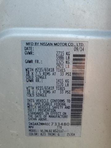 Photo 12 VIN: 5N1AR2MM4EC733480 - NISSAN PATHFINDER 