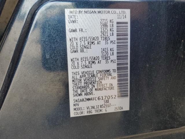 Photo 12 VIN: 5N1AR2MM4FC617052 - NISSAN PATHFINDER 