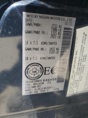 Photo 12 VIN: 5N1AR2MM4FC646499 - NISSAN PATHFINDER 