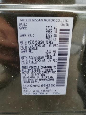 Photo 12 VIN: 5N1AR2MM4GC664230 - NISSAN PATHFINDER 