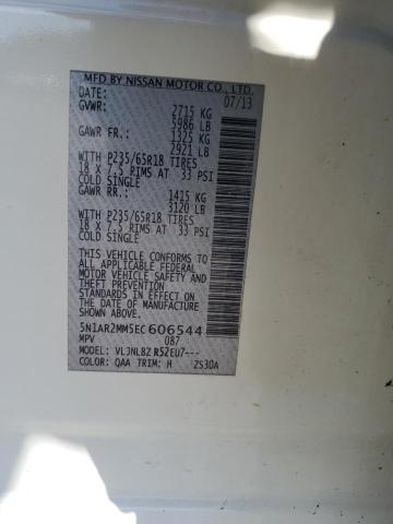 Photo 11 VIN: 5N1AR2MM5EC606544 - NISSAN PATHFINDER 