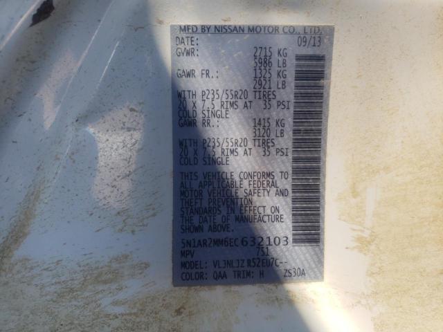 Photo 9 VIN: 5N1AR2MM6EC632103 - NISSAN PATHFINDER 