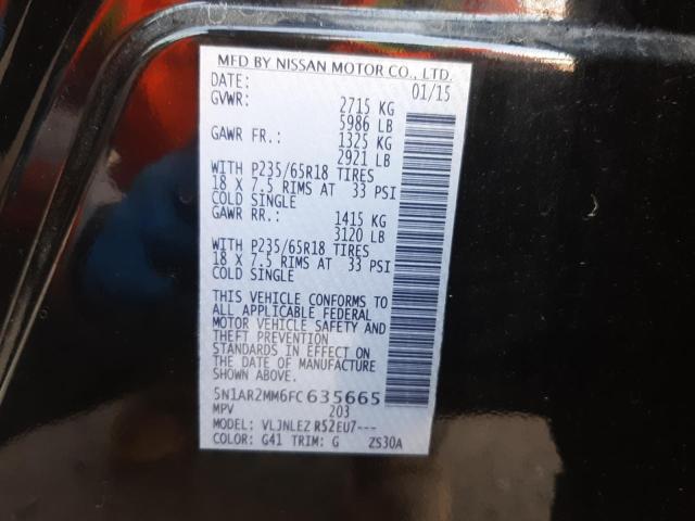 Photo 9 VIN: 5N1AR2MM6FC635665 - NISSAN PATHFINDER 