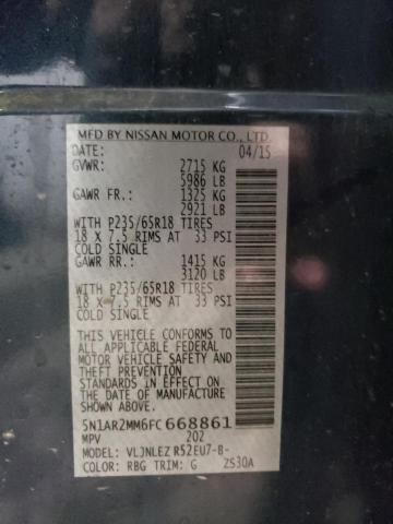 Photo 9 VIN: 5N1AR2MM6FC668861 - NISSAN PATHFINDER 