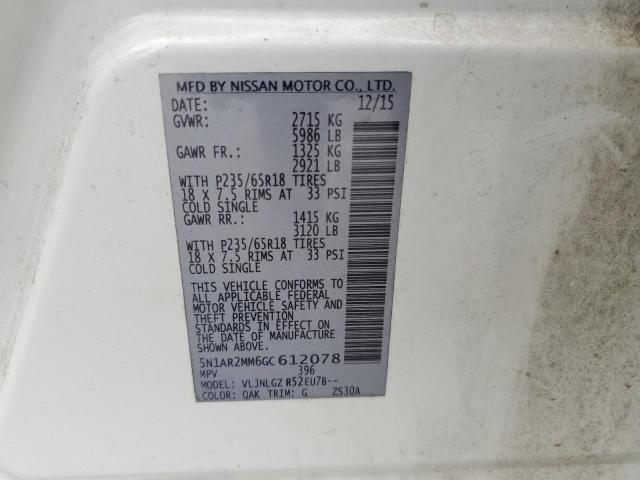 Photo 13 VIN: 5N1AR2MM6GC612078 - NISSAN PATHFINDER 