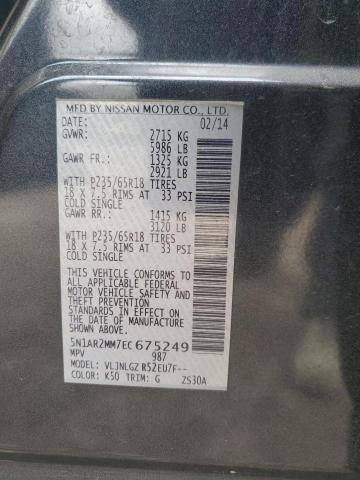 Photo 12 VIN: 5N1AR2MM7EC675249 - NISSAN PATHFINDER 