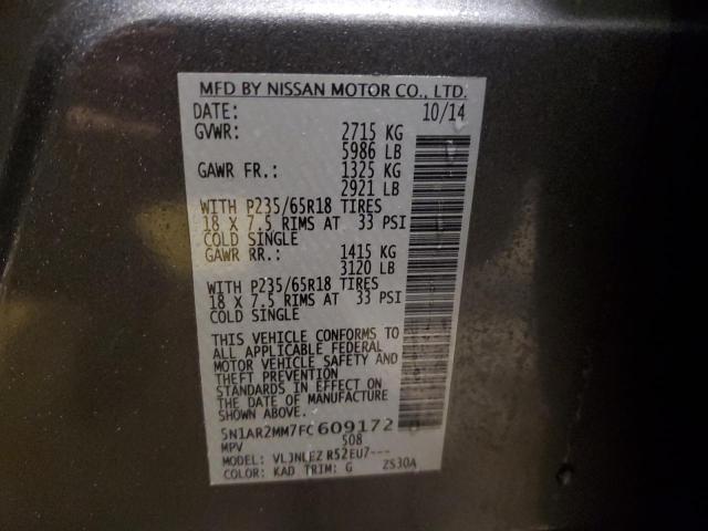 Photo 12 VIN: 5N1AR2MM7FC609172 - NISSAN PATHFINDER 