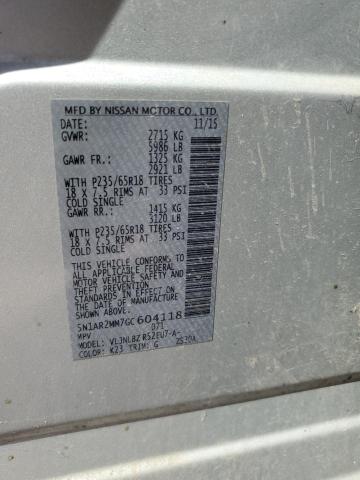 Photo 12 VIN: 5N1AR2MM7GC604118 - NISSAN PATHFINDER 