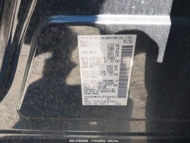 Photo 8 VIN: 5N1AR2MM7GC659491 - NISSAN PATHFINDER 