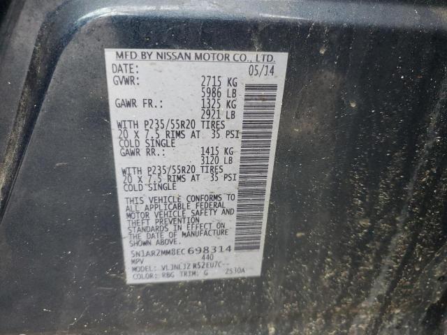 Photo 12 VIN: 5N1AR2MM8EC698314 - NISSAN PATHFINDER 