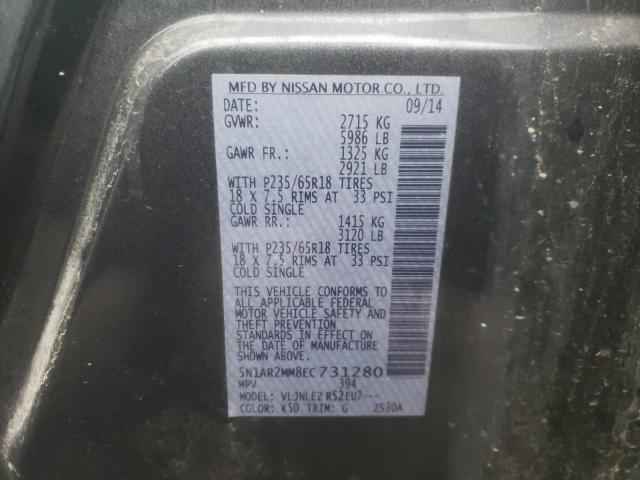 Photo 12 VIN: 5N1AR2MM8EC731280 - NISSAN PATHFINDER 