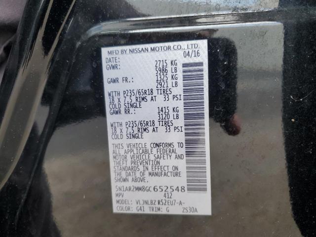 Photo 12 VIN: 5N1AR2MM8GC652548 - NISSAN PATHFINDER 