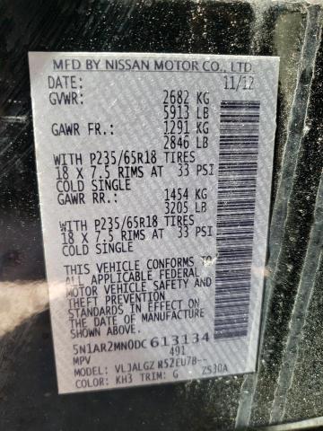 Photo 12 VIN: 5N1AR2MN0DC613134 - NISSAN PATHFINDER 