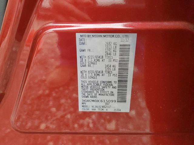 Photo 11 VIN: 5N1AR2MN1DC615099 - NISSAN PATHFINDER 