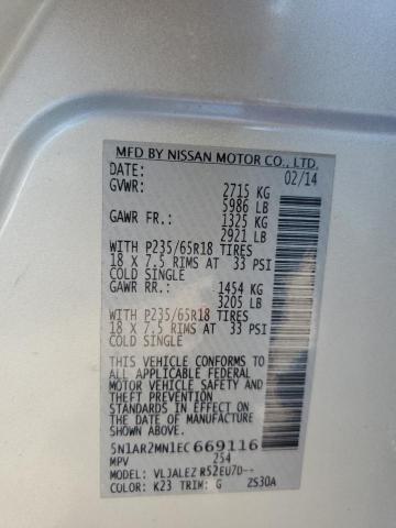 Photo 12 VIN: 5N1AR2MN1EC669116 - NISSAN PATHFINDER 