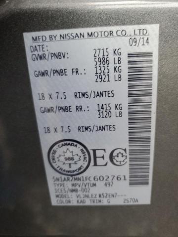 Photo 12 VIN: 5N1AR2MN1FC602761 - NISSAN PATHFINDER 