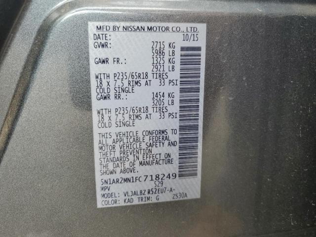 Photo 12 VIN: 5N1AR2MN1FC718249 - NISSAN PATHFINDER 