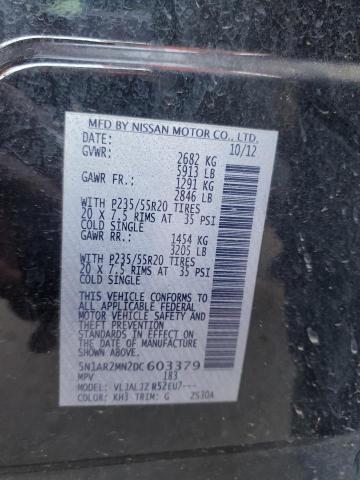 Photo 12 VIN: 5N1AR2MN2DC603379 - NISSAN PATHFINDER 