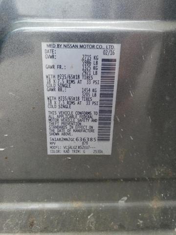 Photo 11 VIN: 5N1AR2MN2GC636385 - NISSAN PATHFINDER 